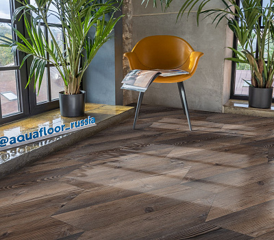 LVT ламинат AquaFloor Parquet Glue Chevron AF2557PGCh
