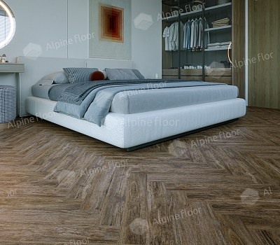 Ламинат Alpine Floor Herringbone LF102-10 Дуб Бордо