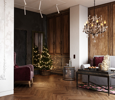 SPC ламинат Damy Floor London Английская елка Дерби
