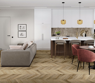 SPC ламинат Damy Floor Chevron Французкая елка Амбуаз