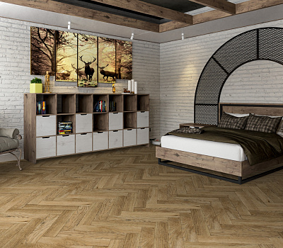 SPC ламинат Damy Floor London Английская елка Кембридж