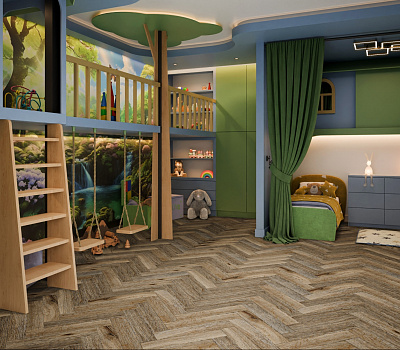 LVT ламинат Damy Floor London LVT Английская елка Ковентри