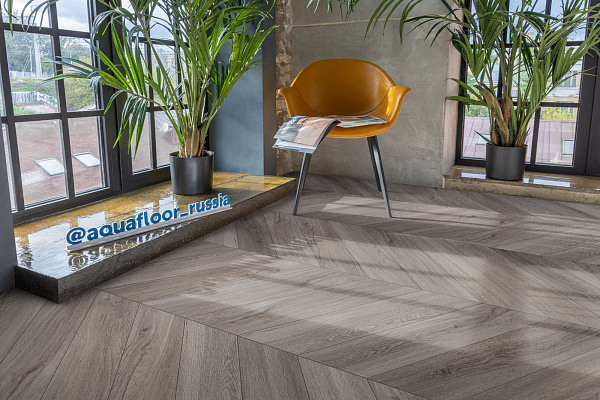 LVT ламинат AquaFloor Parquet Glue Chevron AF2553PGCh