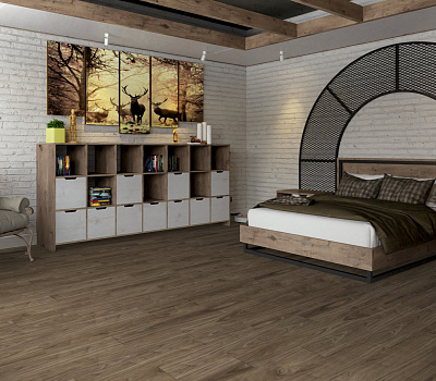 SPC ламинат Damy Floor Family Дуб Орех Американский