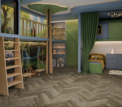 LVT ламинат Damy Floor London LVT Английская елка Оксфорд