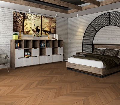 SPC ламинат Damy Floor Chevron Французкая елка Блуа