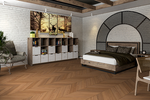 SPC ламинат Damy Floor Chevron Французкая елка Блуа