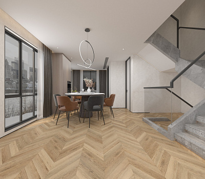 SPC ламинат Damy Floor Chevron Французкая елка Сен-Клу