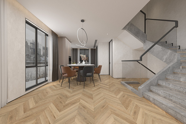 SPC ламинат Damy Floor Chevron Французкая елка Сен-Клу
