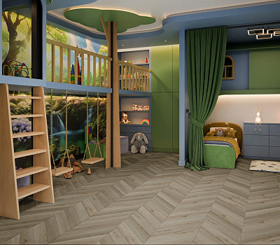 SPC ламинат Damy Floor Chevron LVT Французкая елка Версаль