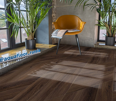 LVT ламинат AquaFloor Parquet Glue Chevron AF2559PGCh