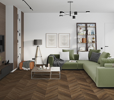 SPC ламинат Damy Floor Chevron Французкая елка Шайо