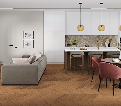 SPC ламинат Damy Floor Chevron LVT Французкая елка Блуа