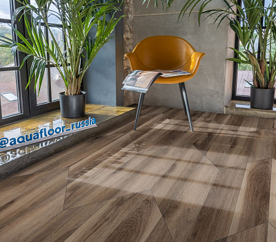 LVT ламинат AquaFloor Parquet Glue Chevron AF2558PGCh