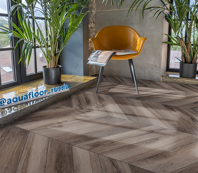 LVT ламинат AquaFloor Parquet Glue Chevron AF2554PGCh
