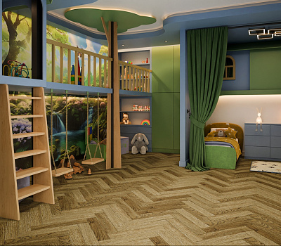 LVT ламинат Damy Floor London LVT Английская елка Шеффилд