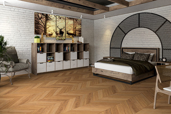 SPC ламинат Damy Floor Chevron Французкая елка Монсоро