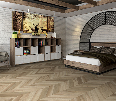 SPC ламинат Damy Floor Chevron Французкая елка Сен-Жермен