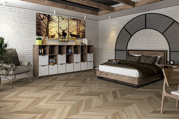 SPC ламинат Damy Floor Chevron Французкая елка Сен-Жермен
